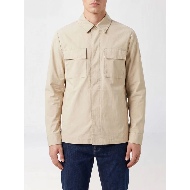 Cotton Blend Shirt Jacket with Patch Pockets (KANAZAWAPM961030)