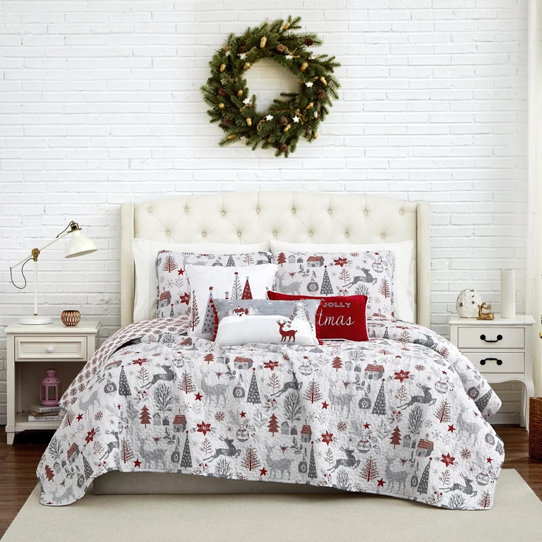 Holly Jolly Lane 6PC Quilt Set