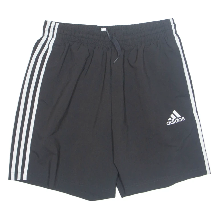 ADIDAS PRIME GREEN Mesh Lined SPORTS Mens Swimming Shorts Black L W29