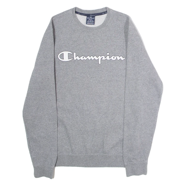 CHAMPION Mens Sweatshirt Grey Crew Neck S