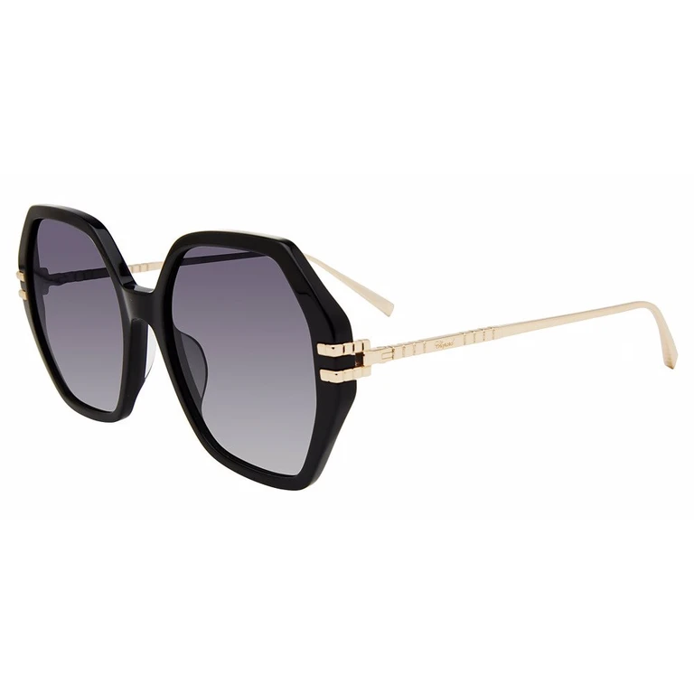 Chopard Smoke Geometric Ladies Sunglasses SCH370M 0BLK 57