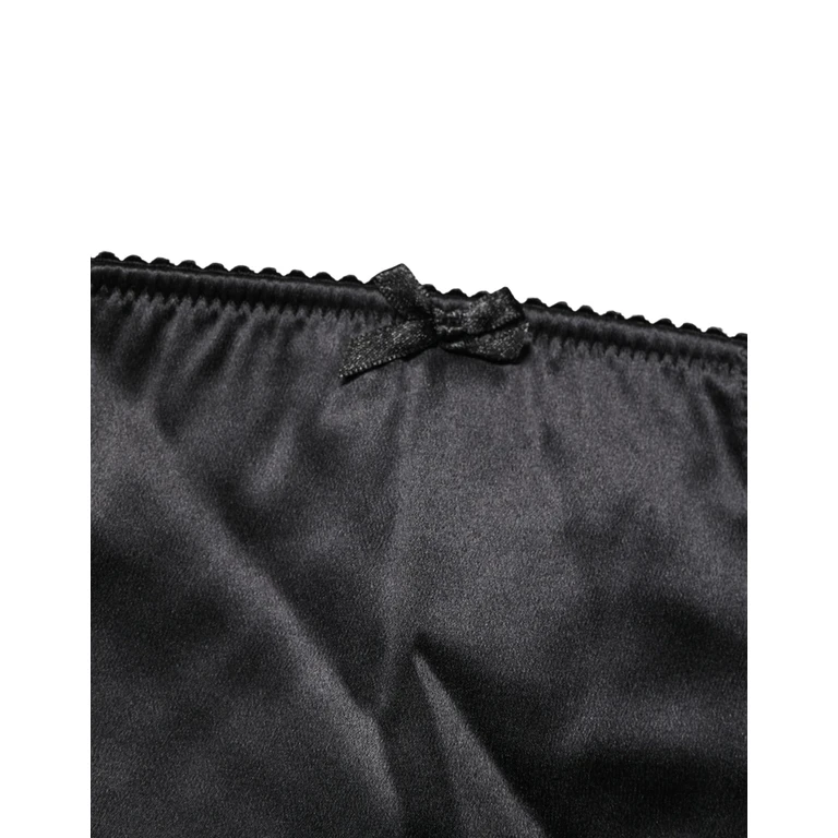Dolce & Gabbana Black Silk Blend High Waist Girdle Panty Underwear Elastane Clothing - Women
