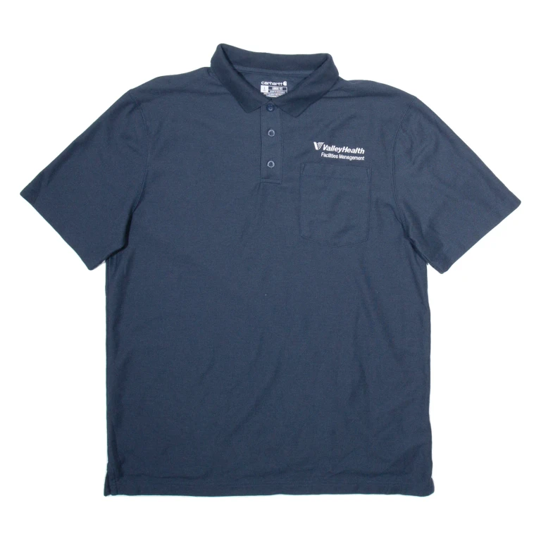 CARHARTT Workwear Mens Polo Shirt Blue L