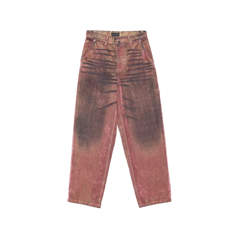 Washed-effect Hammer-loop Jeans