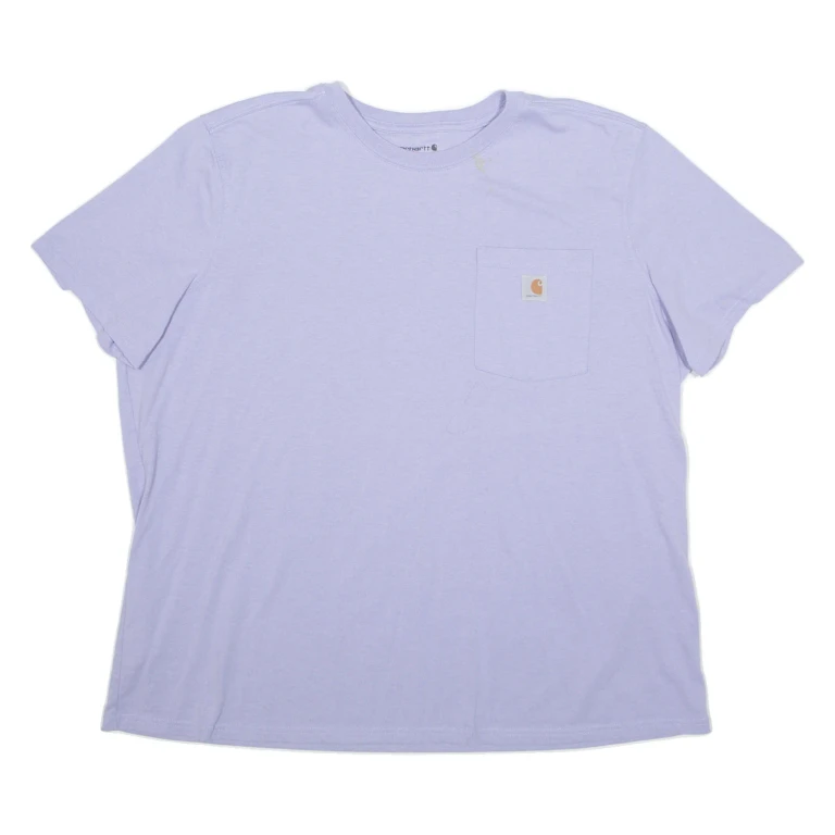 CARHARTT Loose Mens T-Shirt Blue 2XL