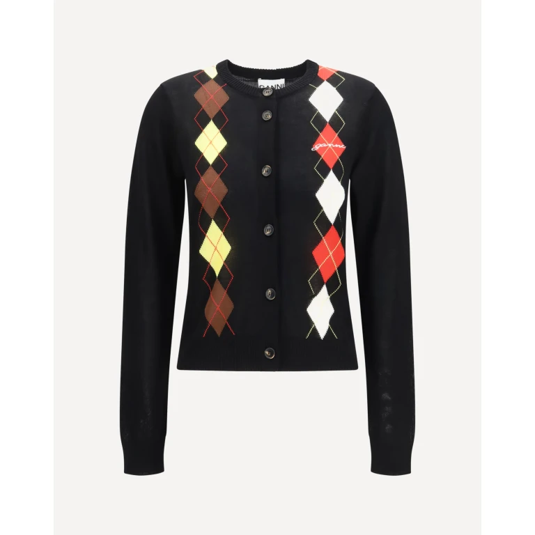 GANNI Diamond-pattern Cardigan Female XS
