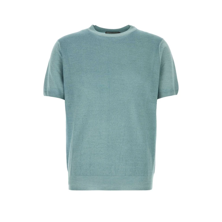 Canali Brown Knit T-Shirt Exterior: Wool Silk - Men
