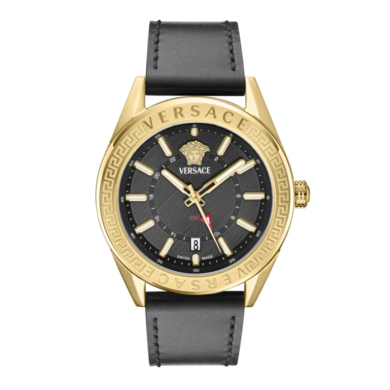 V-Code GMT Leather Watch
