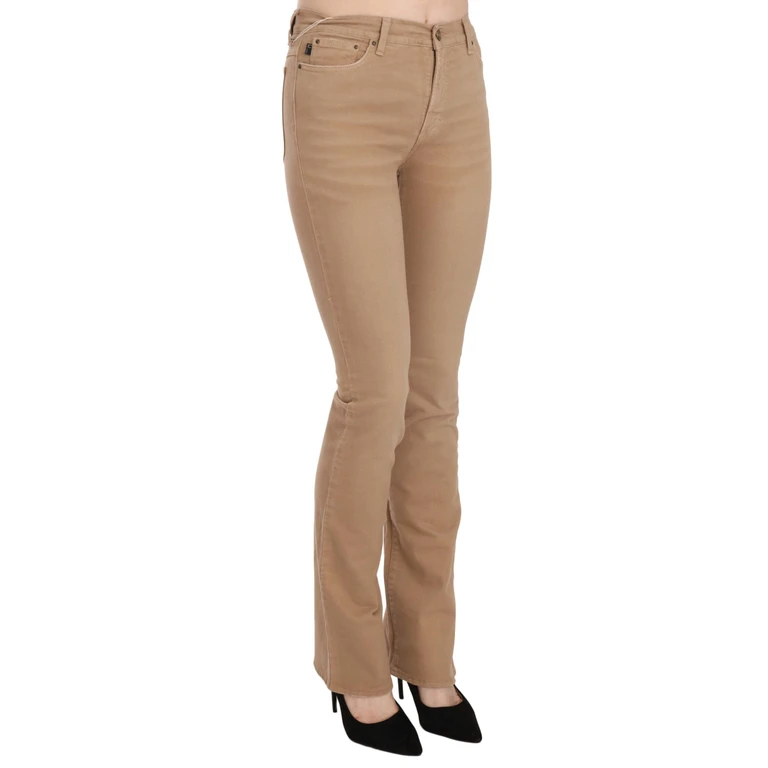 Just Cavalli Brown Cotton Stretch Mid Waist Skinny Trousers Pants Other Materials - Women