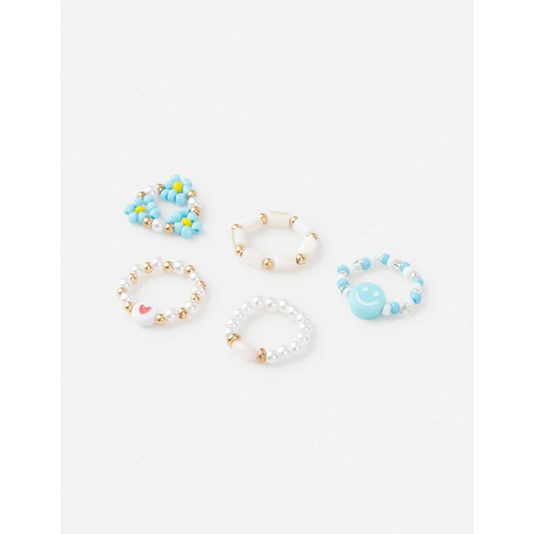 Peace Beaded Ring Set