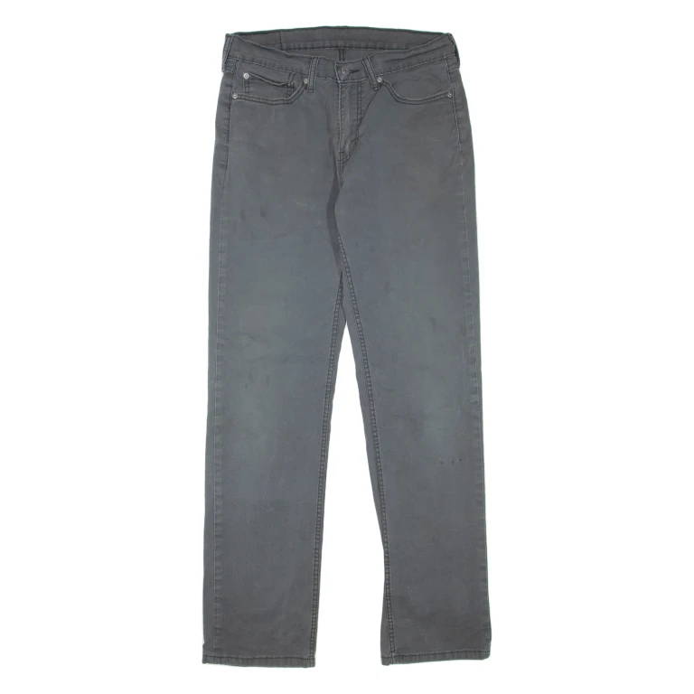 LEVI'S Womens Trousers Grey Regular Straight W32 L34