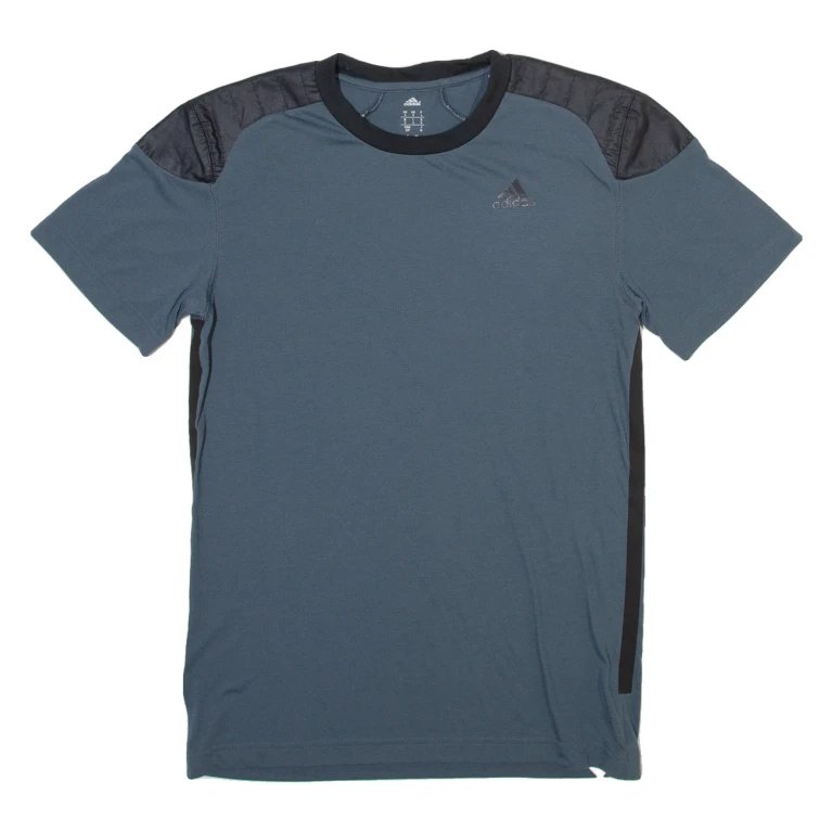 ADIDAS Mens T-Shirt Blue Crew Neck S