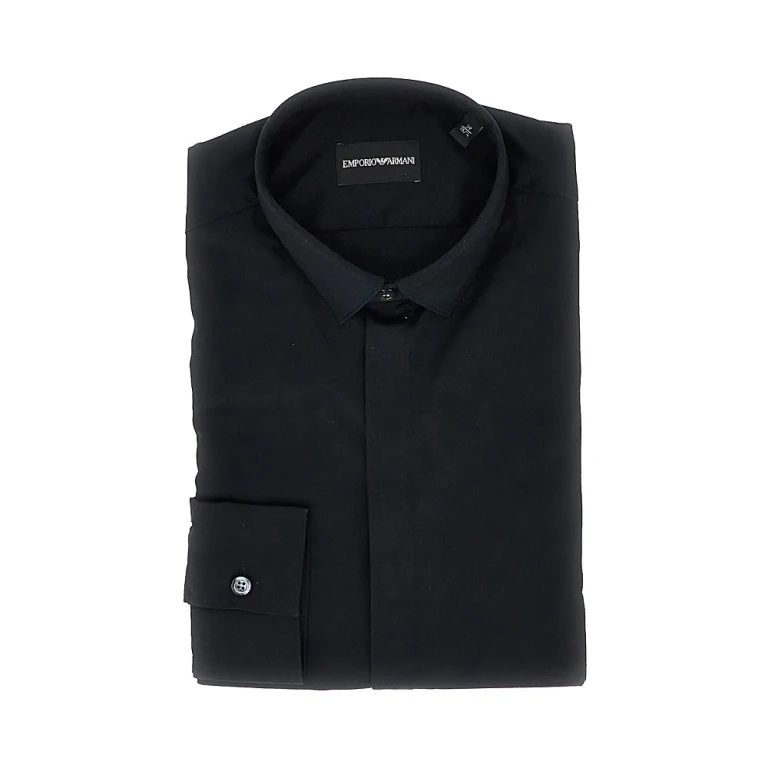 Emporio Armani Herrenhemd aus Stretch-Twill