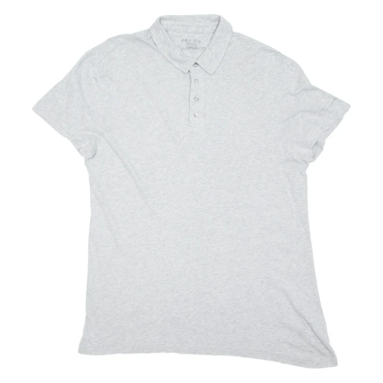 CALVIN KLEIN JEANS Mens Polo Shirt Grey 2XL