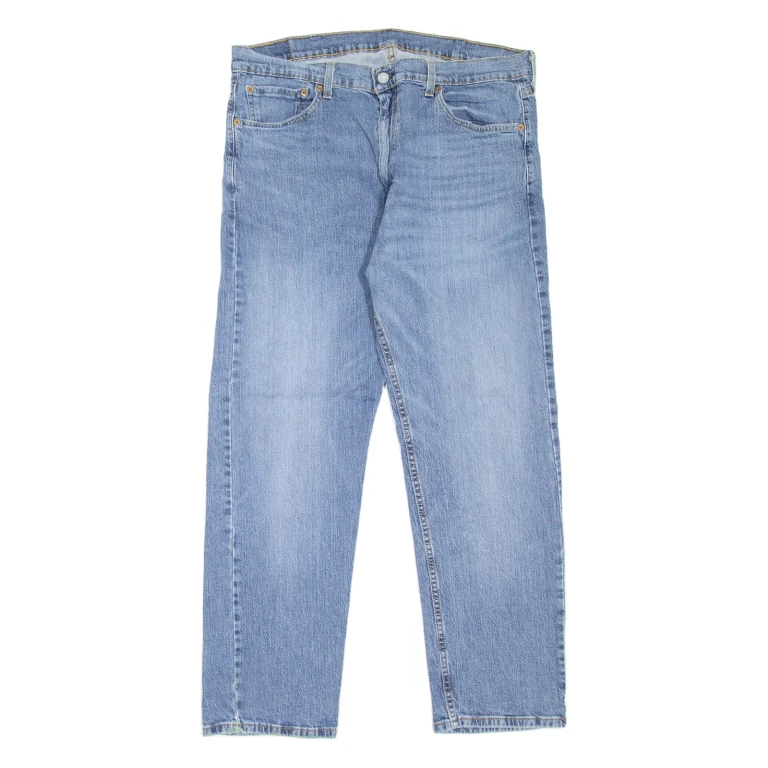 LEVI'S 505 Jeans Mens Blue Regular Straight Stone Wash W36 L30