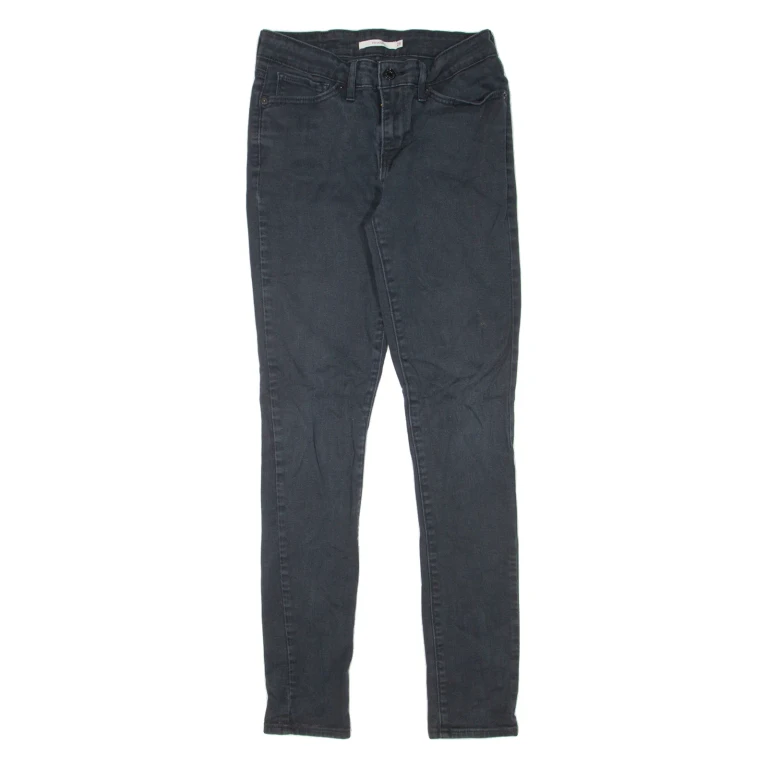LEVI'S 711 Womens Jeans Black Slim Skinny Denim W24 L32
