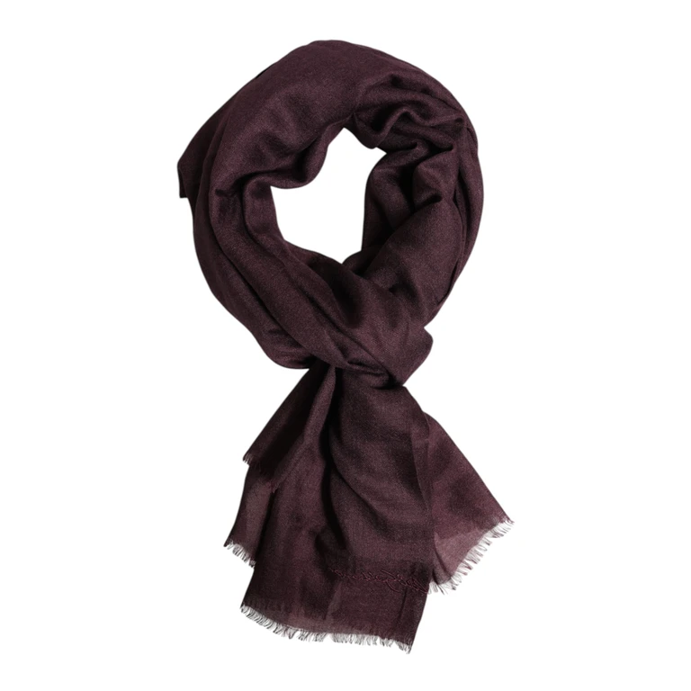 Dolce & Gabbana Maroon Cashmere Neck Warmer Wrap Shawl Scarf Silk - Men