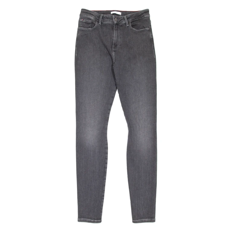 TOMMY HILFIGER Harlem Womens Jeans Grey Slim Skinny Stone Wash W27 L32