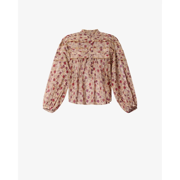 Haut / Top Doane - Femme - Écru-framboise - Taille34 - Marant Étoile