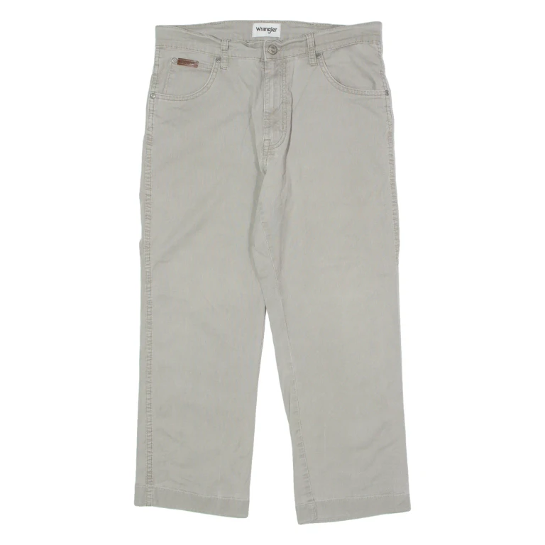 WRANGLER Texas Mens Trousers Grey Slim Straight W31 L23