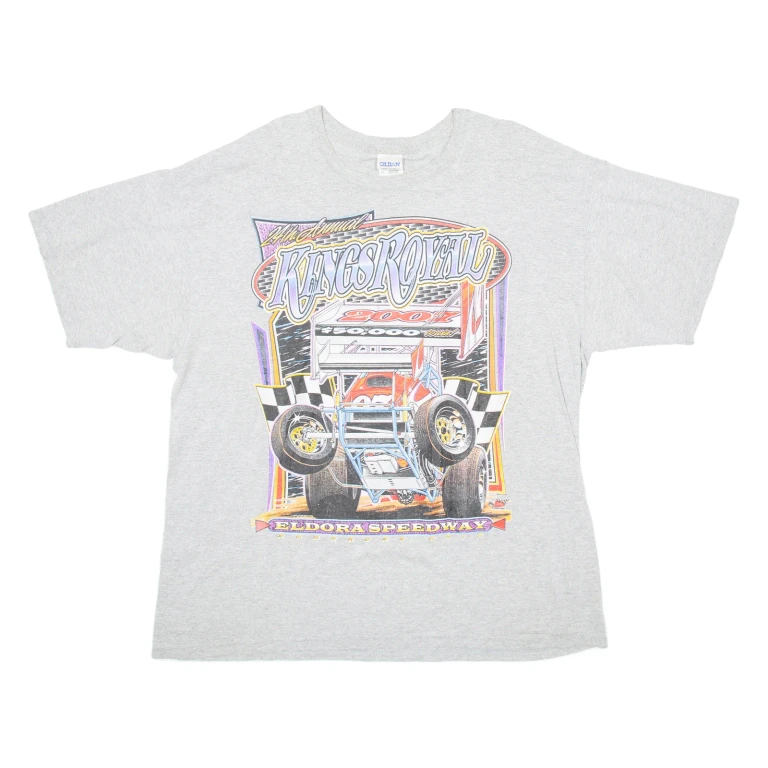 GILDAN 24TH ANNUAL KINGS ROYAL SPEEDWAY Mens T-Shirt Grey XL