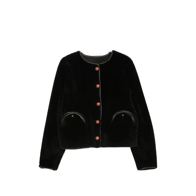 Button-up Shearling Jacket