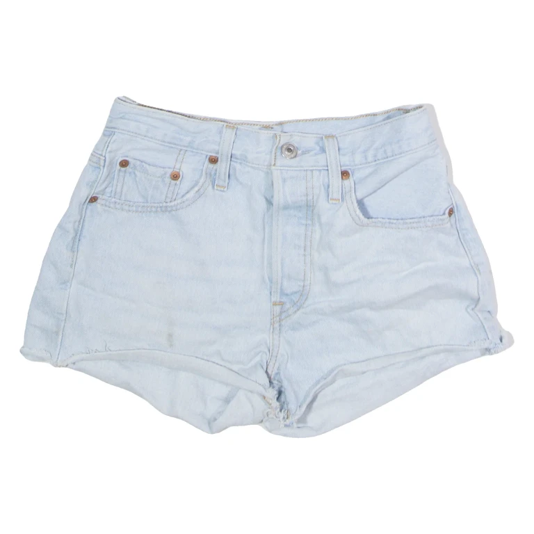 LEVI'S 501 Womens Denim Shorts Blue Classic XXS W25