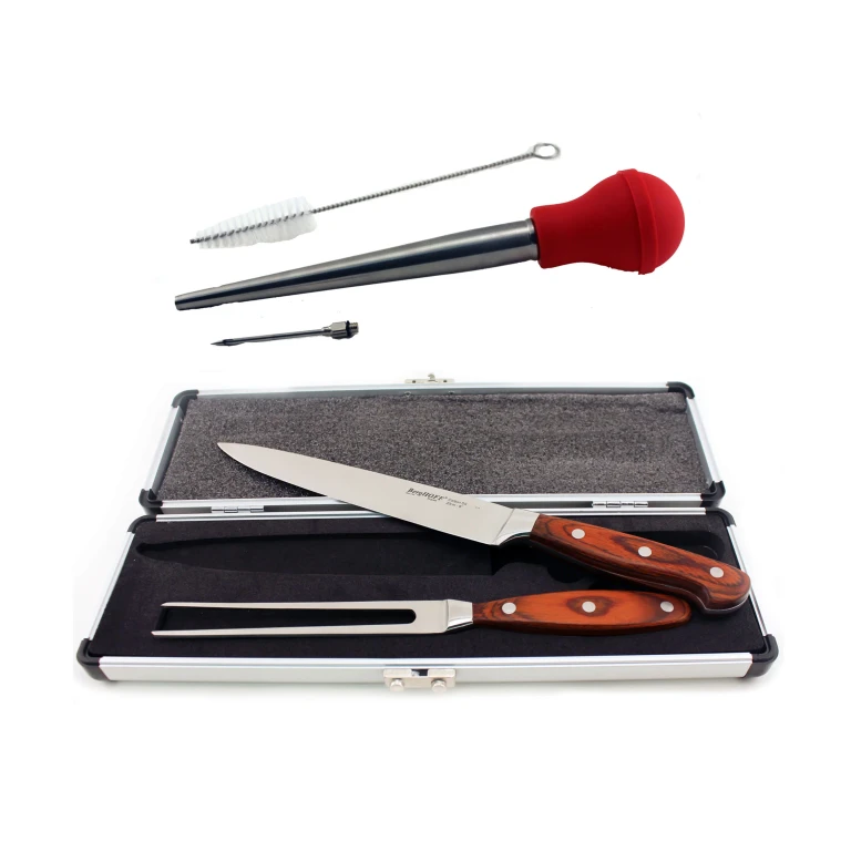 Pakka Wood 6pc Carving Prep and Turkey Baster Set