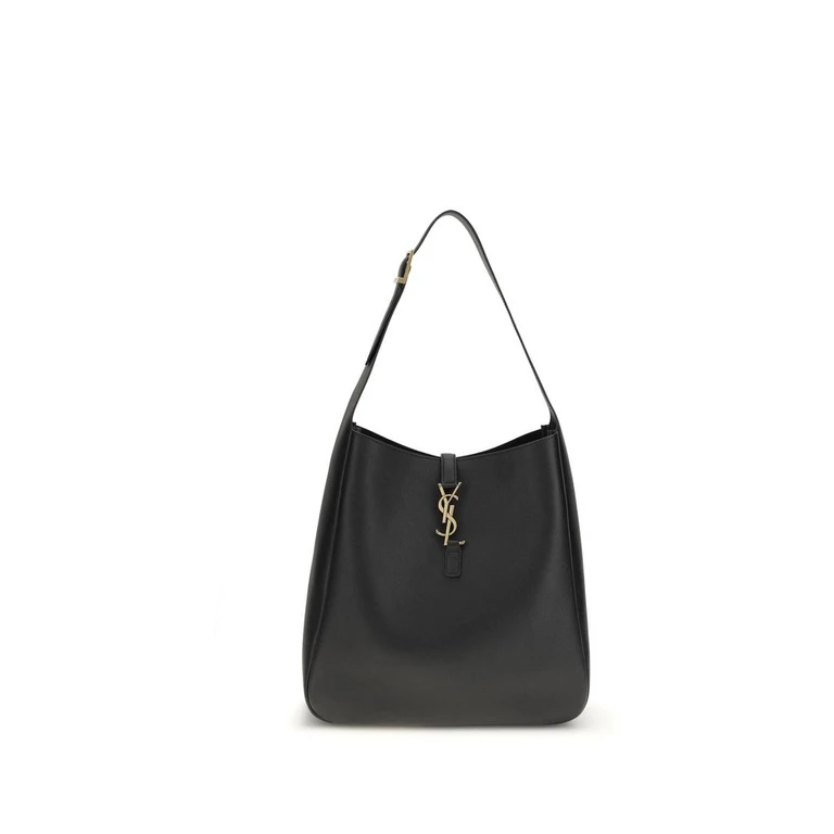 Saint Laurent Black Calf Leather Bos Taurus Shoulder Bag - Women