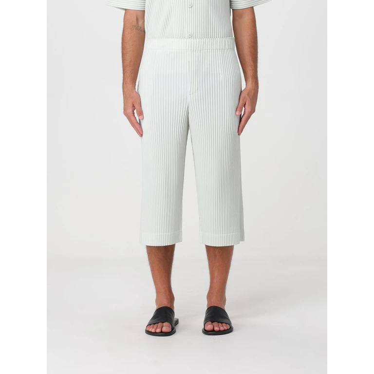 HOMME PLISSE' ISSEY MIYAKE Homme Plissé Issey Miyake Slim Cropped Trousers in Pleated Tech Fabric (HP66JF05460)