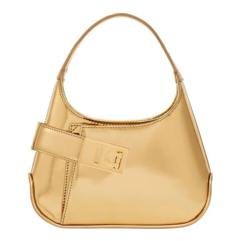 Ferragamo Arch Metallic Hobo Mini Bag