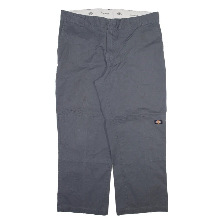 DICKIES Mens Trousers Grey Relaxed Straight W40 L28