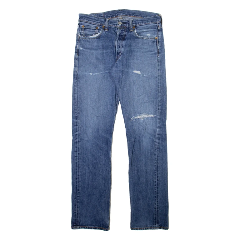 LEVI'S 501 Jeans Mens Blue Regular Straight Stone Wash W30 L30