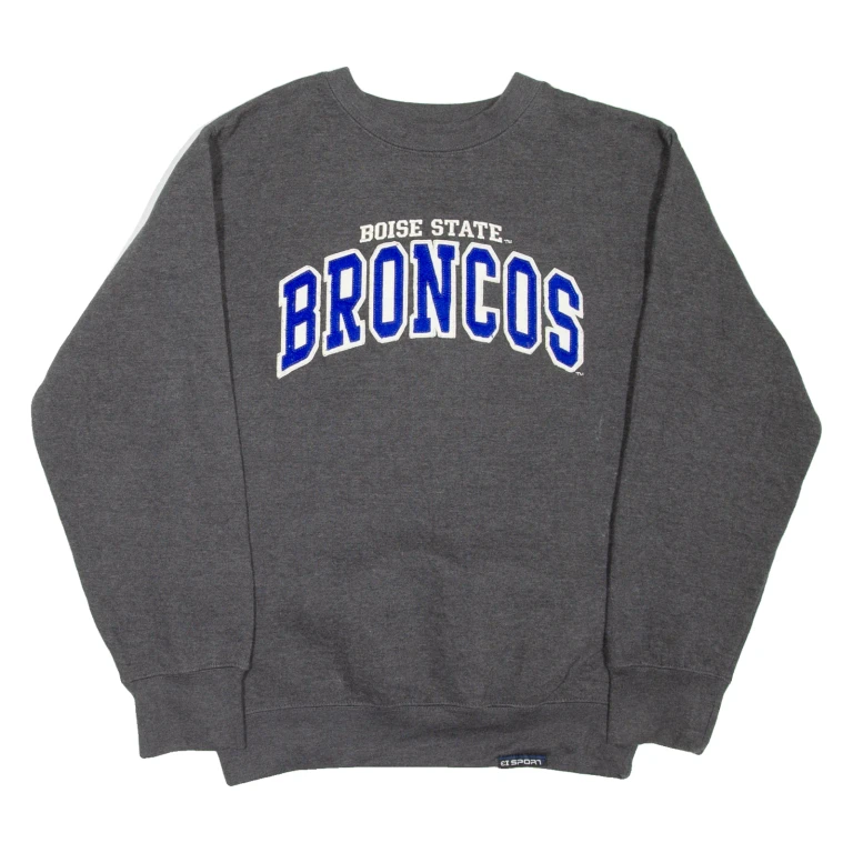 CI SPORT Boise State Broncos Mens Sweatshirt Grey USA S