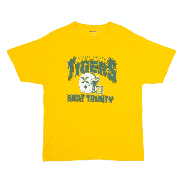 CHAMPION Saint Xavier Tigers Mens T-Shirt Yellow USA L