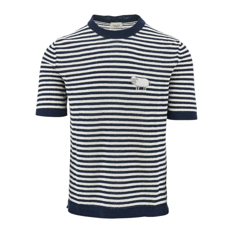 Striped knitted T-shirt Man 48