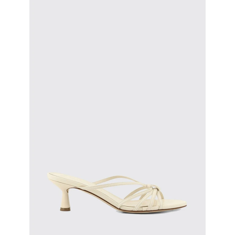 Abby Smooth Leather Mules with Mid Spool Heel (A11HSPRAR55ST141SS25100007CREAMY)