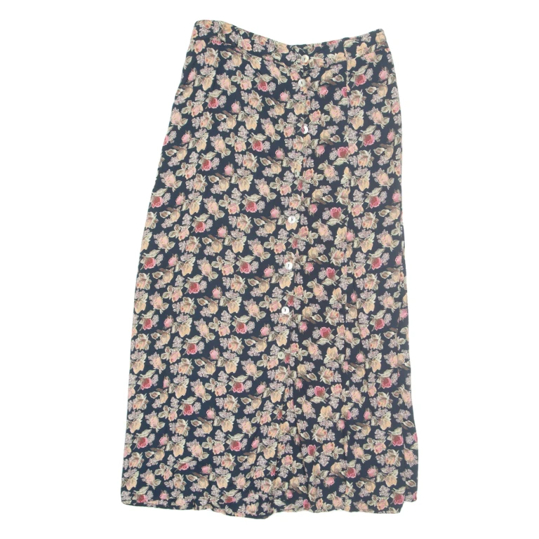 VINTAGE STUDIO Womens A-Line Skirt Pink Long Floral M