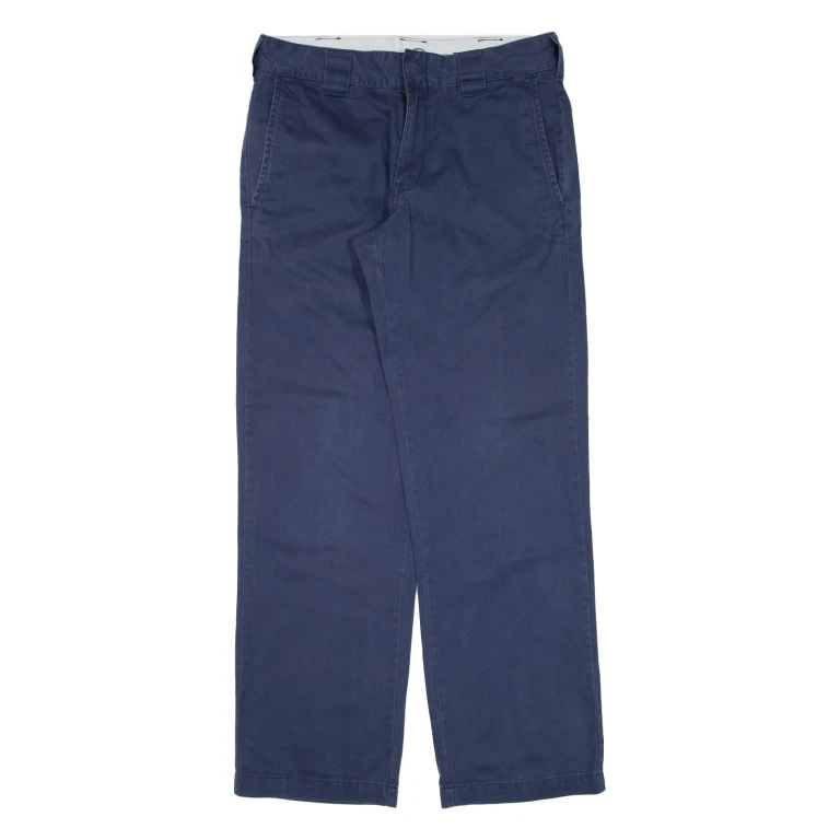 DICKIES Workwear Mens Trousers Blue Regular Straight W30 L32