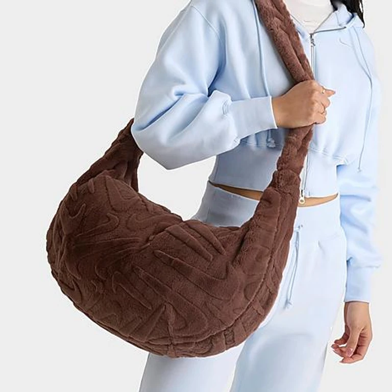Sportswear Faux Fur Slouchy Bag (19L) in Fauna Brown