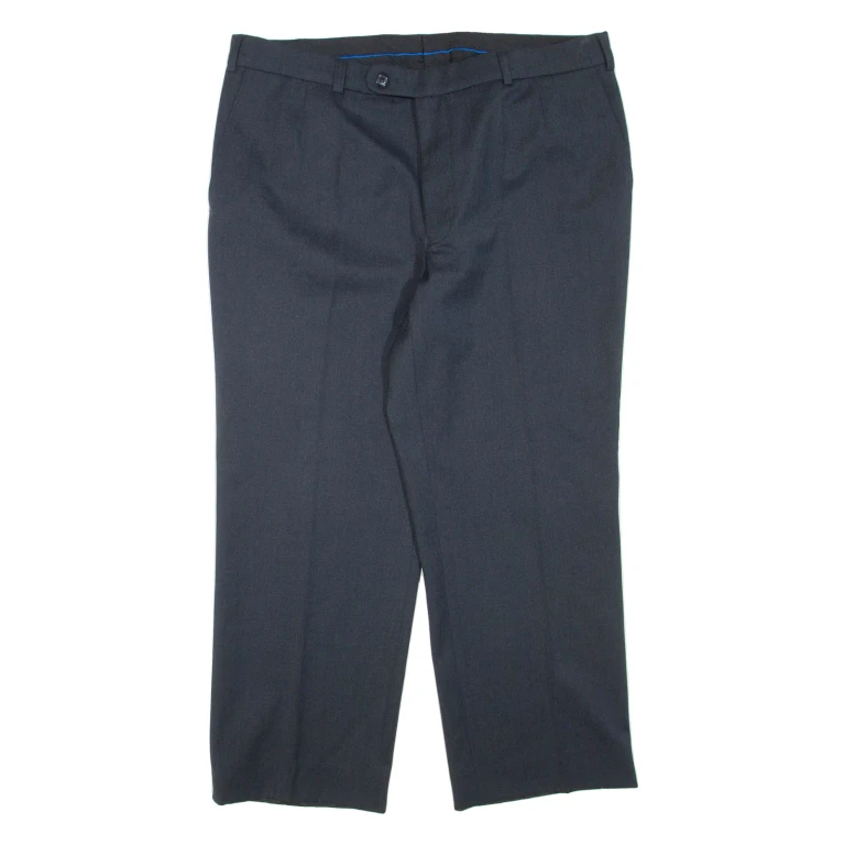 Mens Trousers Blue Regular Tapered W38 L27