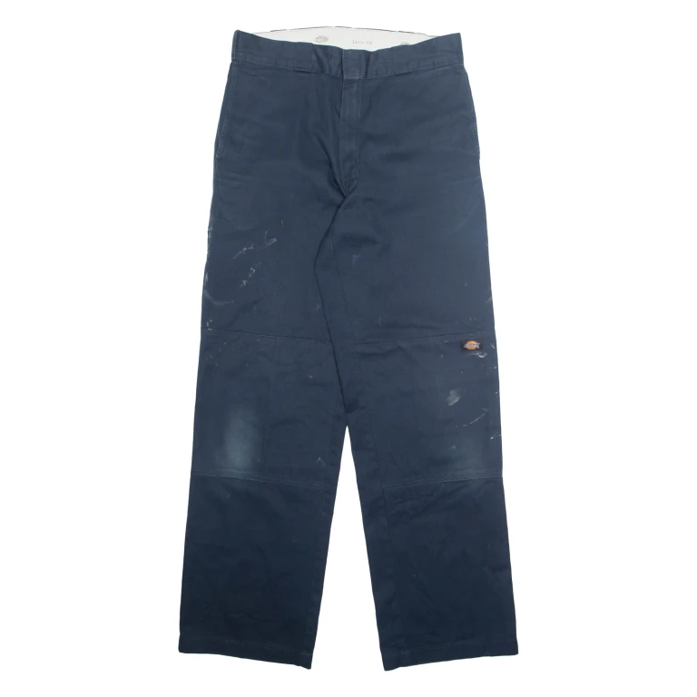 DICKIES Chino Mens Trousers Blue Loose Straight W34 L33
