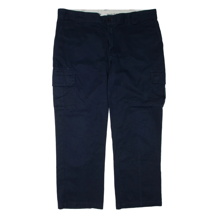 DICKIES Cargo Mens Trousers Blue Regular Straight W40 L30