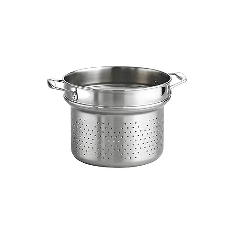 Stainless Steel Pasta Strainer Insert for Pot, Basket compatible with 8-Quart Stock Pot