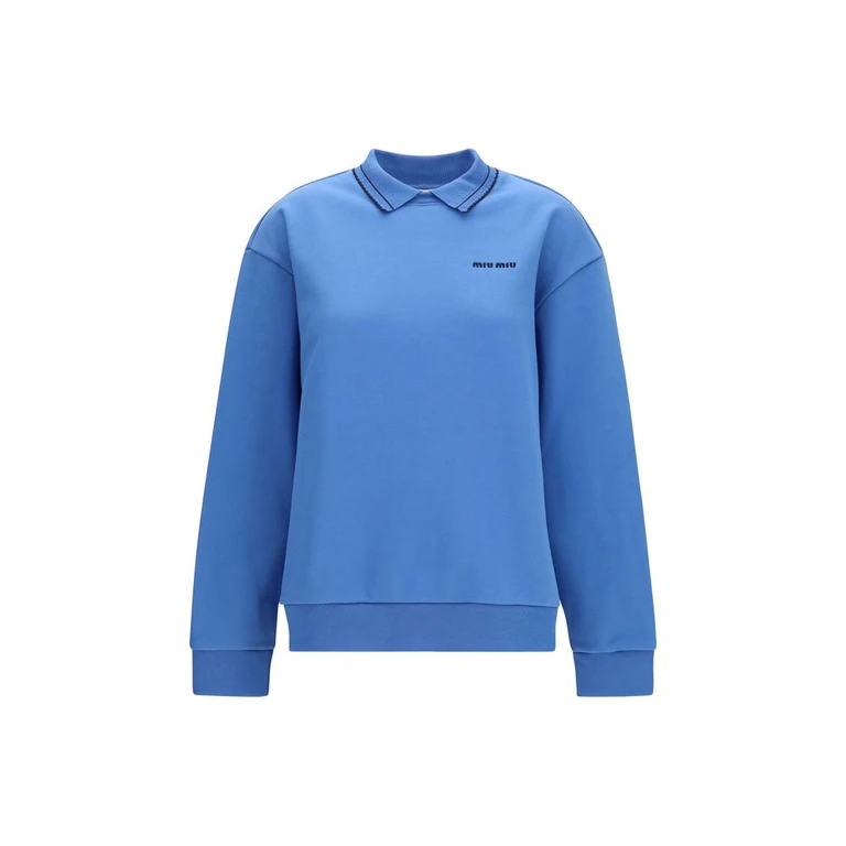 Blue Cotton Sweatshirt Clothing - Women