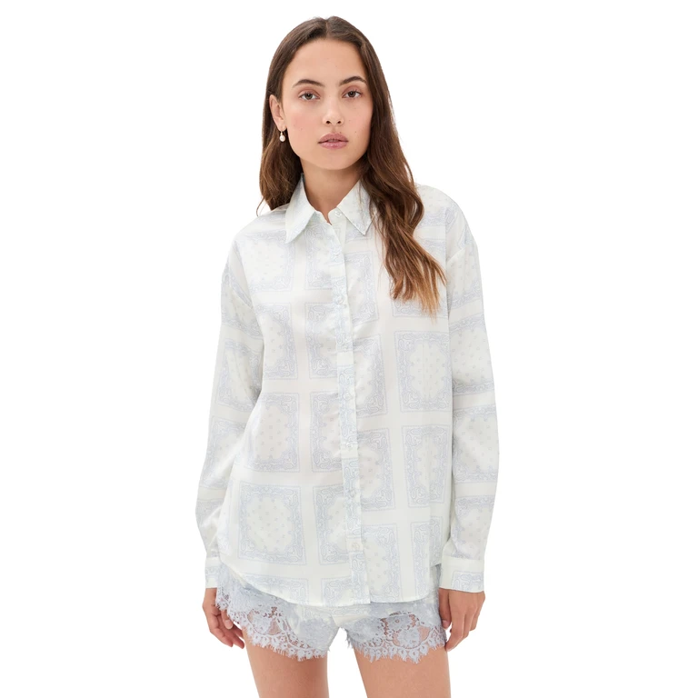 Bailey Rose Blue Buttondown Blue XS