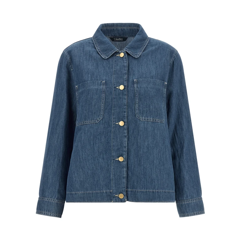 'S Max Mara Blue Cotton Denim Jacket Clothing - Women