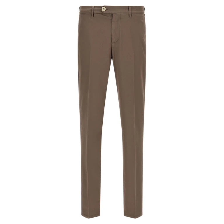 Brunello Cucinelli Beige Cotton Casual Pants - Men