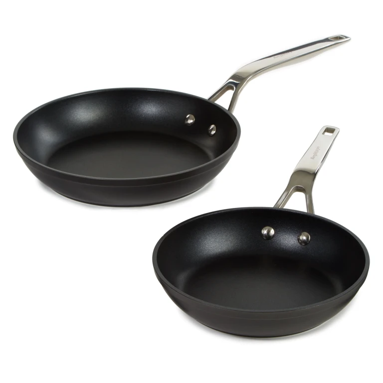 Essentials 2Pc Nonstick Hard Anodized Fry Pan Set, Black