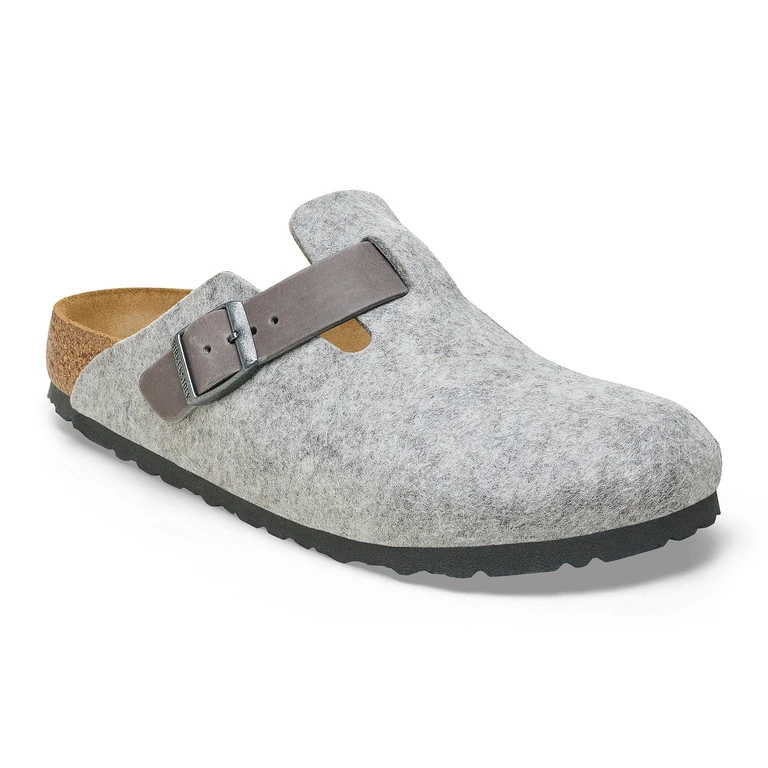 [1026163] Unisex Birkenstock Boston Leather/textile/felt (narrow Width)